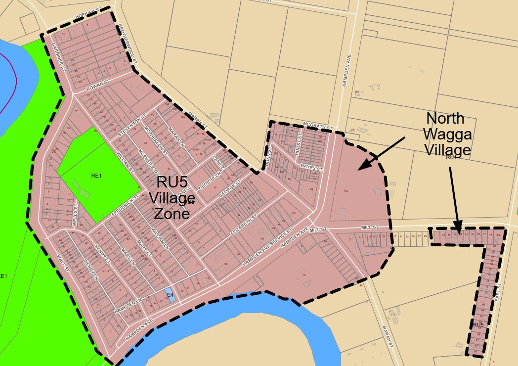 Map of land area covered by a Council development control plan