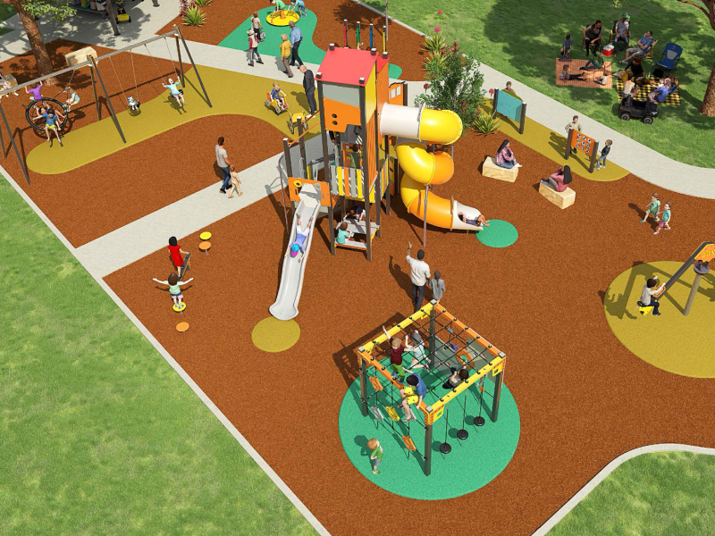 The chosen playground design for Forest Hill Oval.
