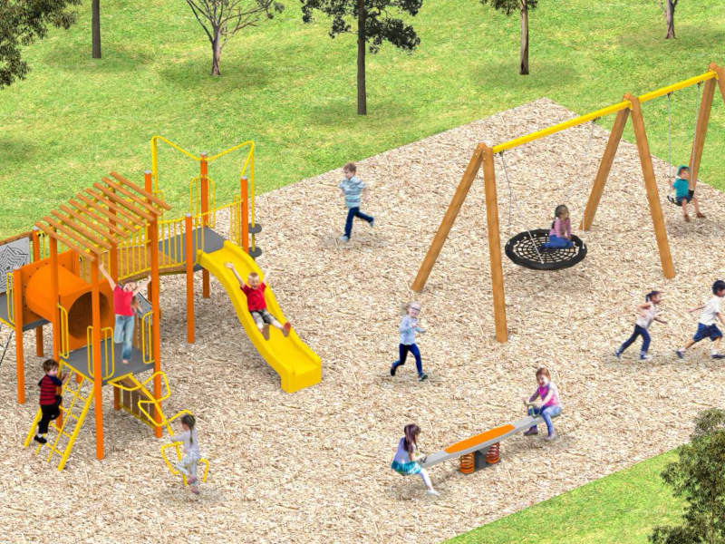 The playground design chosen for Rotaract Park in Kooringal.